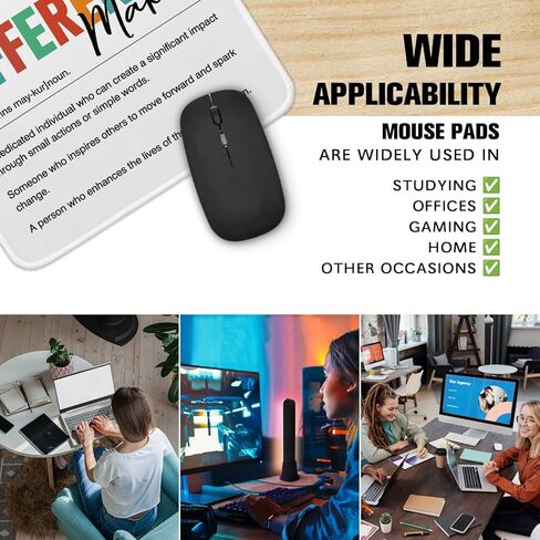 Difference Maker Funny Office Square Non-Slip Waterproof Stitched Edge Mouse Pad, for Wireless Mouse Computers Home, Gifts for Coworker Leader Mentor Teacher Boss Friend, Employee Appreciation Gifts in Kuwait