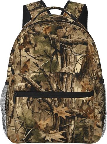 Camouflage Hunting Tree Backpacks Laptop Bookbag Computer Bag Hiking Travel Daypack for Women Men in Kuwait