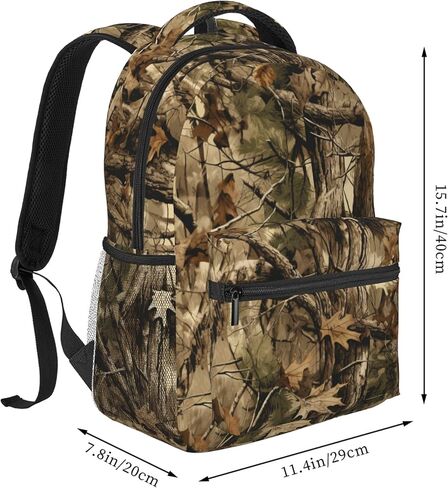 Camouflage Hunting Tree Backpacks Laptop Bookbag Computer Bag Hiking Travel Daypack for Women Men in Kuwait