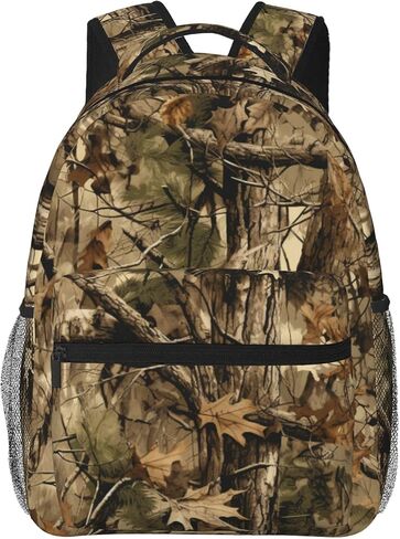 Camouflage Hunting Tree Backpacks Laptop Bookbag Computer Bag Hiking Travel Daypack for Women Men in Kuwait