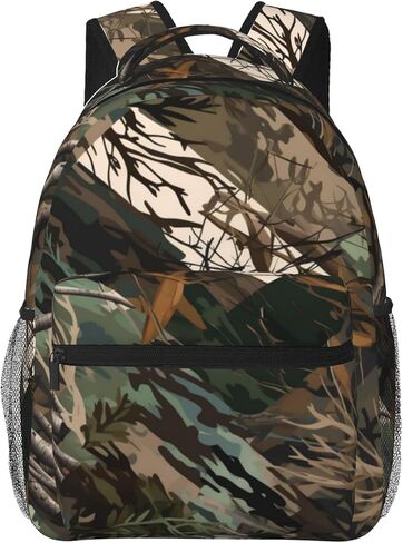 Camouflage Hunting Tree Backpacks Laptop Bookbag Computer Bag Hiking Travel Daypack for Women Men in Kuwait