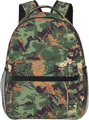 Camouflage Hunting Tree Backpacks Laptop Bookbag Computer Bag Hiking Travel Daypack for Women Men in Kuwait