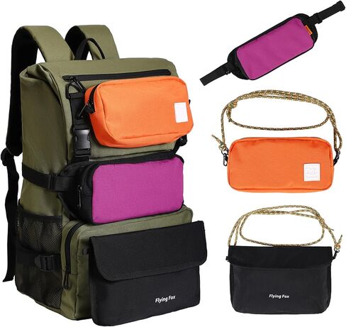 FLYINGFOX Men's and Women's Detachable Outdoor Sports and Casual Backpack with Laptop Compartment, Ideal for Daily Commuting, Outdoor Activities and School （black） in Saudi Arabia