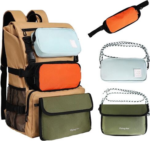 FLYINGFOX Men's and Women's Detachable Outdoor Sports and Casual Backpack with Laptop Compartment, Ideal for Daily Commuting, Outdoor Activities and School （black） in Kuwait