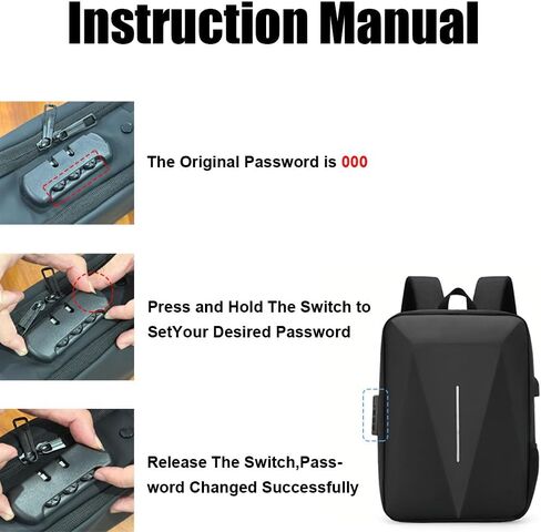 Hard Shell Starlink Mini Backpack Waterproof Business Shoulder Bag with Anti-Theft Password Lock Travel Carrying Bag for Starlink Mini Dish & Accessories in Saudi Arabia