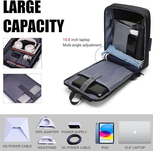 Hard Shell Starlink Mini Backpack Waterproof Business Shoulder Bag with Anti-Theft Password Lock Travel Carrying Bag for Starlink Mini Dish & Accessories in Saudi Arabia