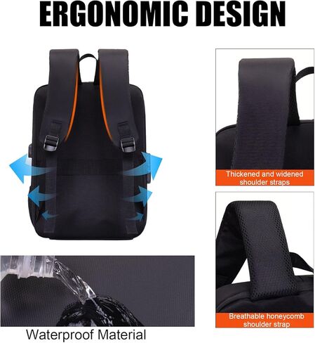 Hard Shell Starlink Mini Backpack Waterproof Business Shoulder Bag with Anti-Theft Password Lock Travel Carrying Bag for Starlink Mini Dish & Accessories in Saudi Arabia