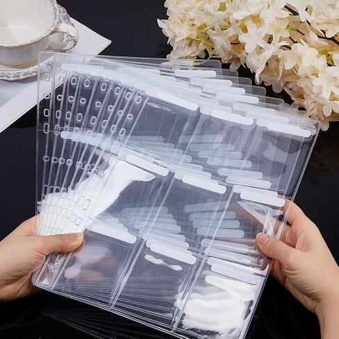 SUPERFINDINGS 8 Pack Binder Page for Embroidery Floss Cross Stitch 9 Grids Sewing Organizer 8.8x6.4cm Floss Organizers Bags Portable White PVC Thread Holder for DIY Craft Embroidery Sewing Storage in Kuwait