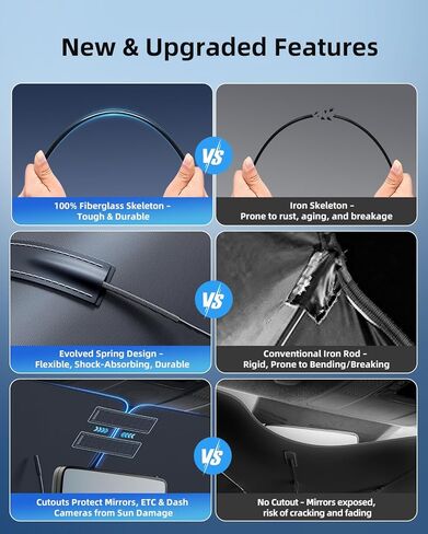 [2026 Upgrade] Windshield Sun Shade Cover for Honda Passport 2026 2025-2019 - Front Window Shades Umbrella for Windshield Sun Visor Protector, Foldable Sunshades Block UV Cooler Car Accessories in Saudi Arabia