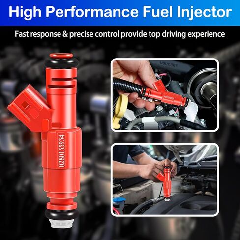 Upgraded Fuel Injectors 0280155934 Compatible with Dodge Dakota/Durango/Ram 1500/1500 Van/2500 Van/3500 Van 2000 2001 2002 2003,for Ram 2500/3500 2000-2002 Set of 8 62244 Injectors 5.9L in Saudi Arabia
