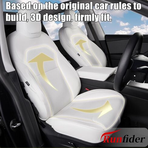 Car Seat Covers for Tesla Model Y seat Cover 2025 2026 Juniper Full Set Custom Front & Back Seat Protector Accessories Breathable Easy to Clean White in Saudi Arabia