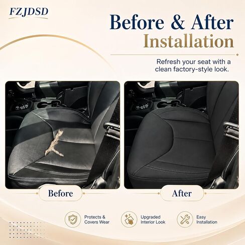 FZJDSD Black Driver Side Bottom Microfiber Leather Replacement Seat Cover Compatible with Jeep Wrangler Rubicon 2013 2014 2015 2016 2017 in Kuwait