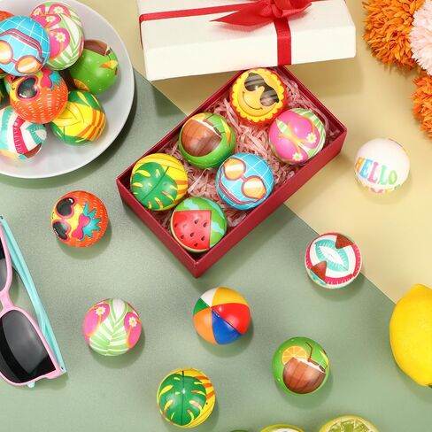 Liliful 60 Pcs Summer Stress Balls Hawaiian Beach Foam Squeeze Stress Ball Swimming Pool Sensory Fidget Beach Supplies Party Favor Goodie Bag Stuffers in Kuwait