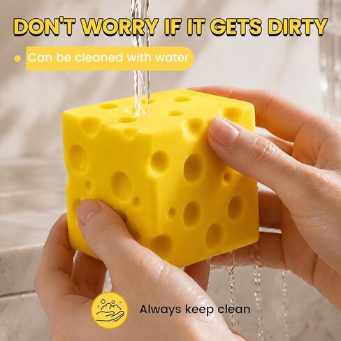Super Cheese Squishy, Big Cheese Squishy Squeezy Cheese Upgraded One-Piece PU Slow Rising Stress Relief Toy, 2.76 Inch Large Sensory Fidget Cube for Adults Kids, Graduation Gift in Saudi Arabia