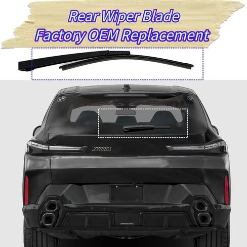 Rear Wiper Blade for BMW XM 2025 2024 2023 | Exact Fit Base Label Models | OEM Replacement Rear Back Windshield Wiper Blade in Kuwait