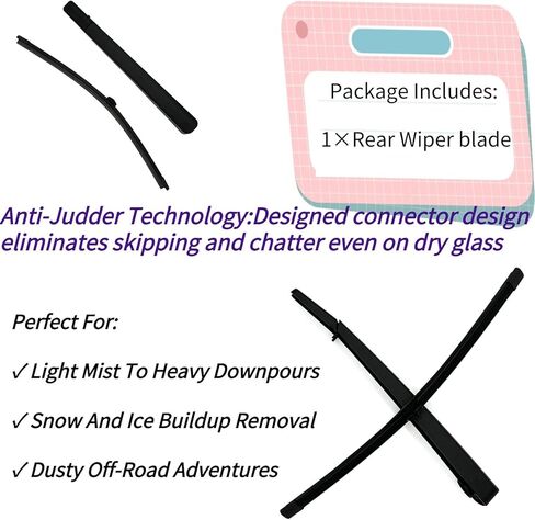 Rear Wiper Blade for BMW XM 2025 2024 2023 | Exact Fit Base Label Models | OEM Replacement Rear Back Windshield Wiper Blade in Kuwait