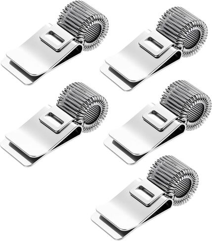 5 Pack Spring Loop Pen Holder for Notebook, Metal Pen Holder Clip for Journal, Planner, Clipboard and Folder, Silver, Fits Boards Under 2mm in Saudi Arabia