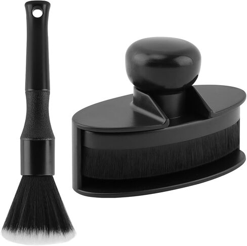 Car Tire Shine Applicator, Automotive Tire Dressing Applicator Brush with Storage Stand for Vehicles Tires Shine Polish Wax and Car Wash, with Cars Interior Cleaning Brush in Saudi Arabia