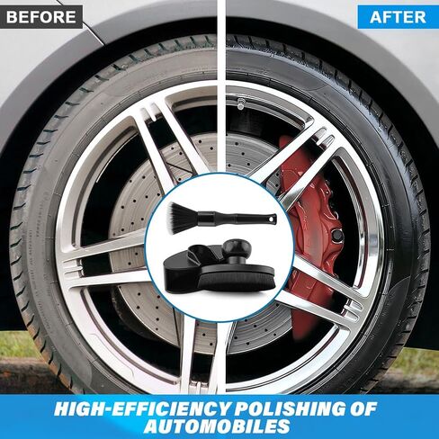 Car Tire Shine Applicator, Automotive Tire Dressing Applicator Brush with Storage Stand for Vehicles Tires Shine Polish Wax and Car Wash, with Cars Interior Cleaning Brush in Saudi Arabia