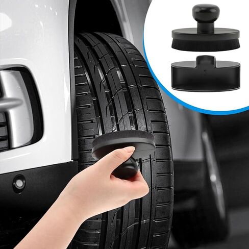 Car Tire Shine Applicator, Automotive Tire Dressing Applicator Brush with Storage Stand for Vehicles Tires Shine Polish Wax and Car Wash, with Cars Interior Cleaning Brush in Saudi Arabia