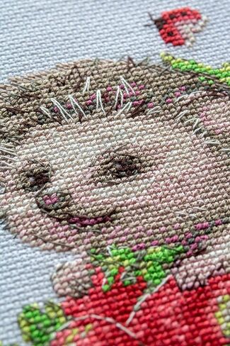 Aine - Hedge Hug A1024, Animals Cross Stitch Kits 5"x6", Cross Stitch Kits for Beginners & Advanced, Crossstitching Kit Adult, Nature Embroidery Counted Stitching Kit in Saudi Arabia