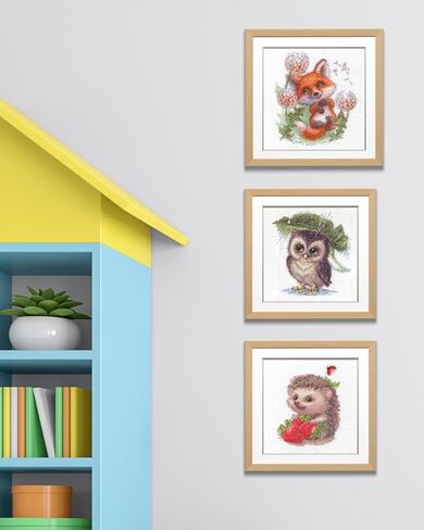 Aine - Hedge Hug A1024, Animals Cross Stitch Kits 5"x6", Cross Stitch Kits for Beginners & Advanced, Crossstitching Kit Adult, Nature Embroidery Counted Stitching Kit in Saudi Arabia