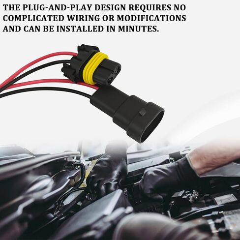 2 PCS Car LED Light Bulb Decoder, 9005/9006 50W LED Load Resistor Kit, Anti Flicker Error Decoder, Warning Canceller Relay Harness Adapter, Universal for Most Cars Headlight Fog Light Bulbs in Saudi Arabia