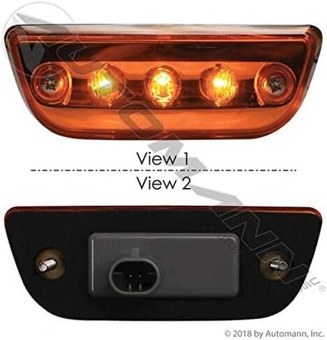 Automann 564.75083 Visor Lamp Led Amber Peterbilt in Kuwait