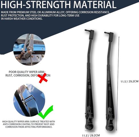 42878 1 Pair Front Windshield Wiper Arm Kit Fits Compatible with Jeep 1987-1995 Wrangler 1991-1995 Front Left Right and Rear Replaces OE 56030012 in Saudi Arabia