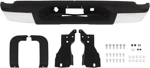 Rear Step Bumper Assembly Compatible with 2011-2014 Silverado 2500HD 3500HD and 2011-2014 Sierra 2500HD 3500HD Chrome Back Bumper w/o Sensor Holes Single GM1103164 in Kuwait
