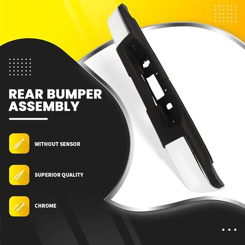 Rear Step Bumper Assembly Compatible with 2011-2014 Silverado 2500HD 3500HD and 2011-2014 Sierra 2500HD 3500HD Chrome Back Bumper w/o Sensor Holes Single GM1103164 in Kuwait