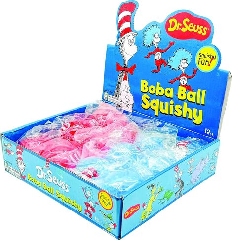 Raymond Geddes Dr. Seuss Boba Ball Squishy - Pack of 12 - Fun and Squeezable Collectible Toys for Kids in Kuwait