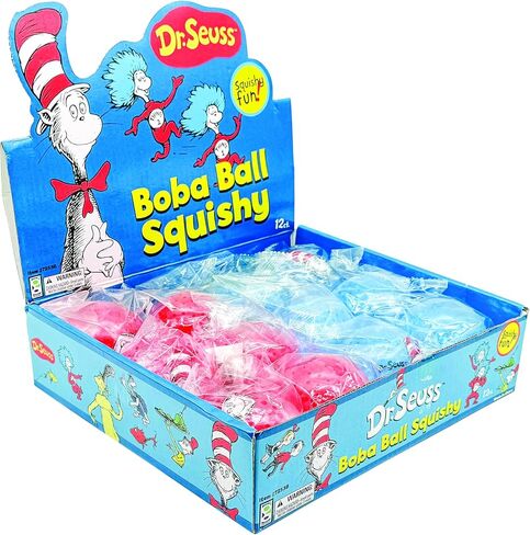 Raymond Geddes Dr. Seuss Boba Ball Squishy - Pack of 12 - Fun and Squeezable Collectible Toys for Kids in Kuwait