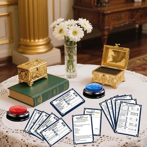 Christian Bible Family Feud Game with 2 Buzzers, Religious Trivia Quiz Card Game for Church Groups, Easter Parties, Team Building and Family Game Night in Saudi Arabia