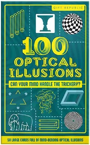Gift Republic 100 Optical Illusion Mind-Bending Double-Sided Card, Multicolor, Pack of 50 in Kuwait