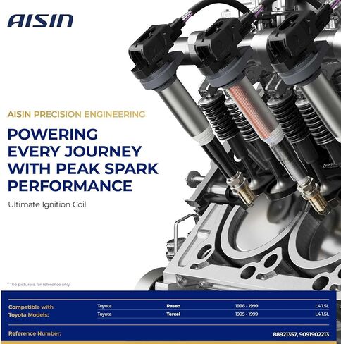 AISIN AFTERMARKET ESCT-00695 Ignition Coil - Compatible with Toyota Paseo 1996-1999, Tercel 1995-1999 - 1.5L in Kuwait