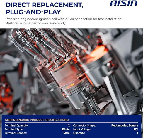 AISIN AFTERMARKET ESCT-00695 Ignition Coil - Compatible with Toyota Paseo 1996-1999, Tercel 1995-1999 - 1.5L in Kuwait