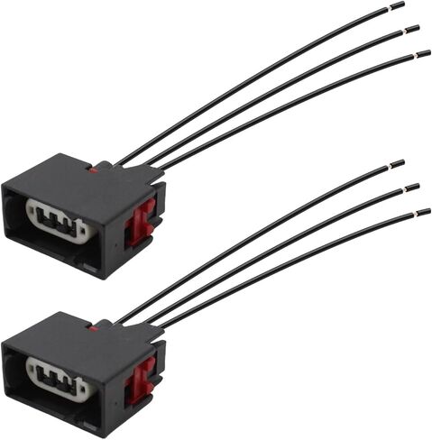 Front Turn Signal Light Connector Plug Harness 68065016AB Compatible with Jeep Wrangler JK 2007-2018 Replaces 68030098AA (2 Pcs) in Kuwait