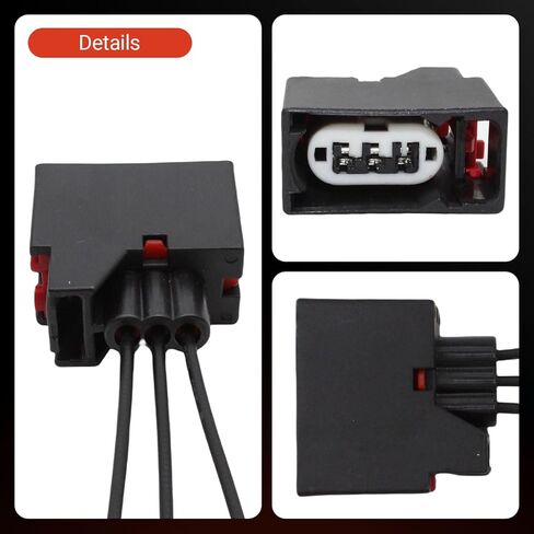 Front Turn Signal Light Connector Plug Harness 68065016AB Compatible with Jeep Wrangler JK 2007-2018 Replaces 68030098AA (2 Pcs) in Kuwait