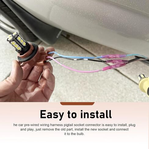 2 PCS 3157 Car Bulb Sockets, Turn Signal & Tail Light & Brake Light Connector Pigtail, Waterproof Insulation Female Adapter, Pre-wired Replacement for 3157 3155 3357 Bulb (Brown) in Saudi Arabia