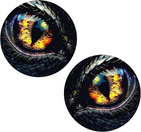 2 PCS Beast Eyes Headlight Decals, 3D Stereo Eyes Headlight Sticker, Funny Round Light Dedicated Decals, Wranglers Light Accessories for Men Women, Universal Car Bumper Window Decor (Purple) in Saudi Arabia