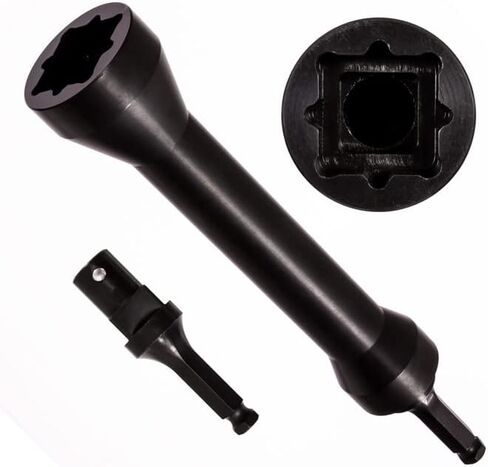 Nut Runner Impact Socket with Adapter - Rauckman Utility Products - Linesman Tools Made in the United States - BW-NR100 For Use onDistribution Poleline Hardware in Saudi Arabia