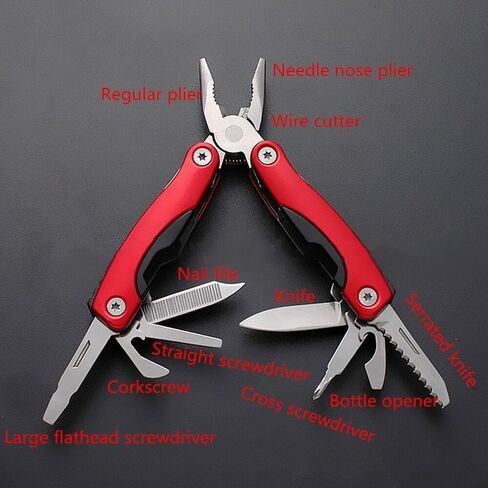 Camping Gear Outdoor Survival Stainless Steel 9 In 1 Portable Multi Tool Plier Camping Accessories Portable in Kuwait