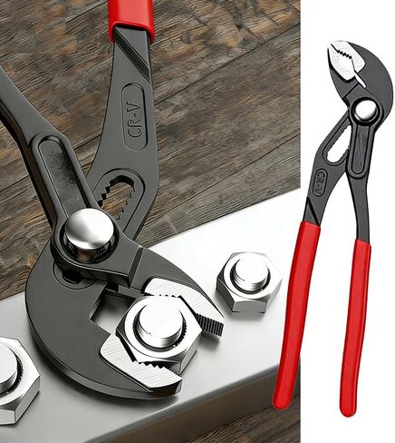 Self Adjustable Slip groove Joint Pliers, Chrome Vanadium Steel for Pipe Installation Machinery Maintenance & Home Industrial Repair, 7 Inch, Black in Kuwait
