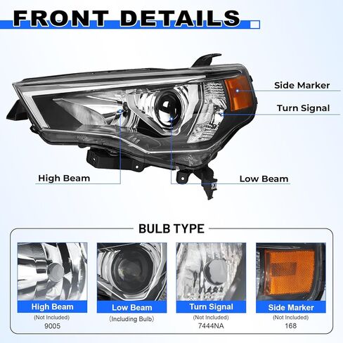 JFN Headlights Compatible with Toyota 4runner SUV 2014-2020 OE Factory Style (Passenger Side(Right)) in Saudi Arabia