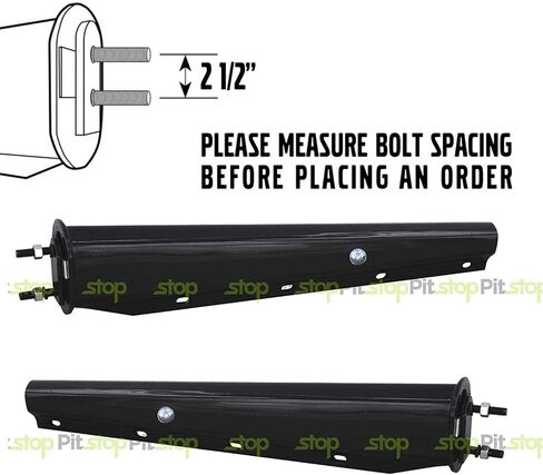 30" Black Straight Mud Flap Hanger 2 1/2" Bolt Pattern Semi Truck Tapered in Saudi Arabia