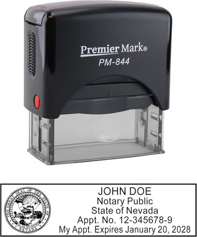 Nevada Notary Self-Inking Rubber Stamp - Meets State Specifications Black in Saudi Arabia