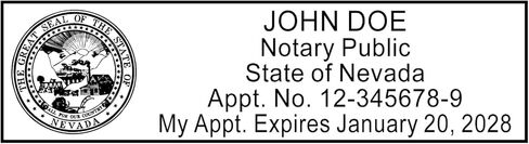 Nevada Notary Self-Inking Rubber Stamp - Meets State Specifications Black in Saudi Arabia