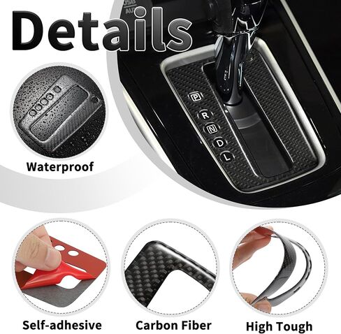 WINKA Car Gear Shift Panel Cover Compatible with Nissan Sentra 2016-2021 Center Console Gear Shifter Indicator Panel Auto Gear Shift Knob Frame Trim for Car Carbon Fiber Interiorfor Car Accessories in Saudi Arabia