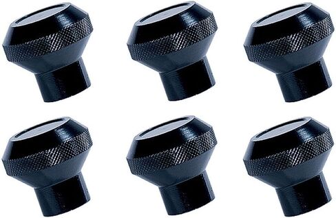 Rugged Ridge Billet Aluminum Dash Knob Kit; Black (76-86 Jeep CJ5 & CJ7) in Kuwait
